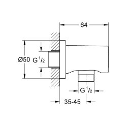 Grohe Rainshower Askılı duş çıkış dirseği 	(22118KF0) - 4