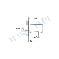 Grohe Rainshower Askılı Duş Çıkış Dirseği (22118Kf0) - 4