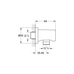 Grohe Rainshower Askılı Duş Çıkış Dirseği - 27057Da0 - 2