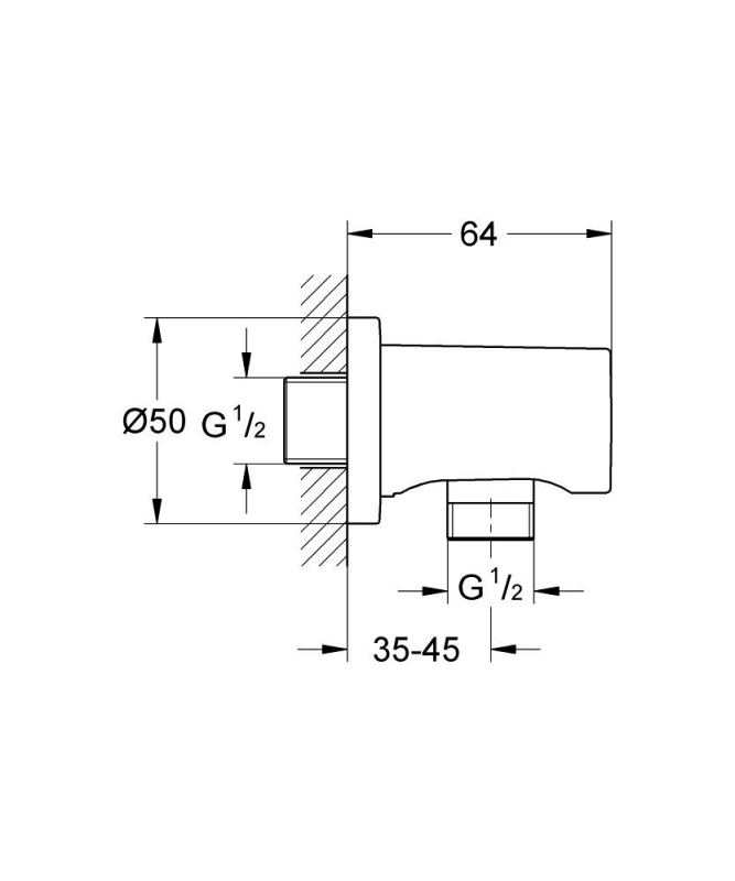 Grohe Rainshower Askılı Duş Çıkış Dirseği - 27057LS0 - 3