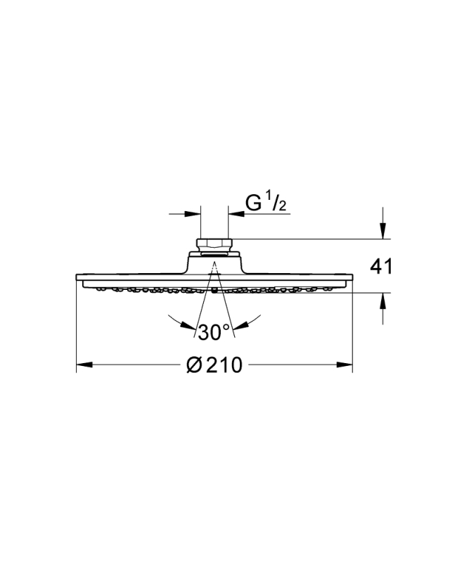 Grohe Rainshower Cosmopolitan 210 Tepe Duşu 1 Akışlı - 28373000 - 3