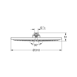 Grohe Rainshower Cosmopolitan 310 Tepe Duşu 1 Akışlı - 27478000 - 2