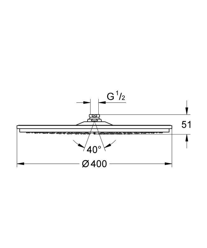 Grohe Rainshower Cosmopolitan 400 Tepe Duşu 1 Akışlı - 28778000 - 3