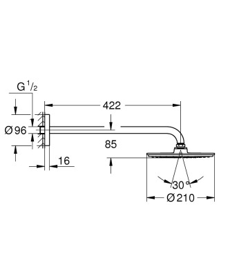 Grohe Rainshower Cosmopolitan Tepe Duşu - 26171000 - 2