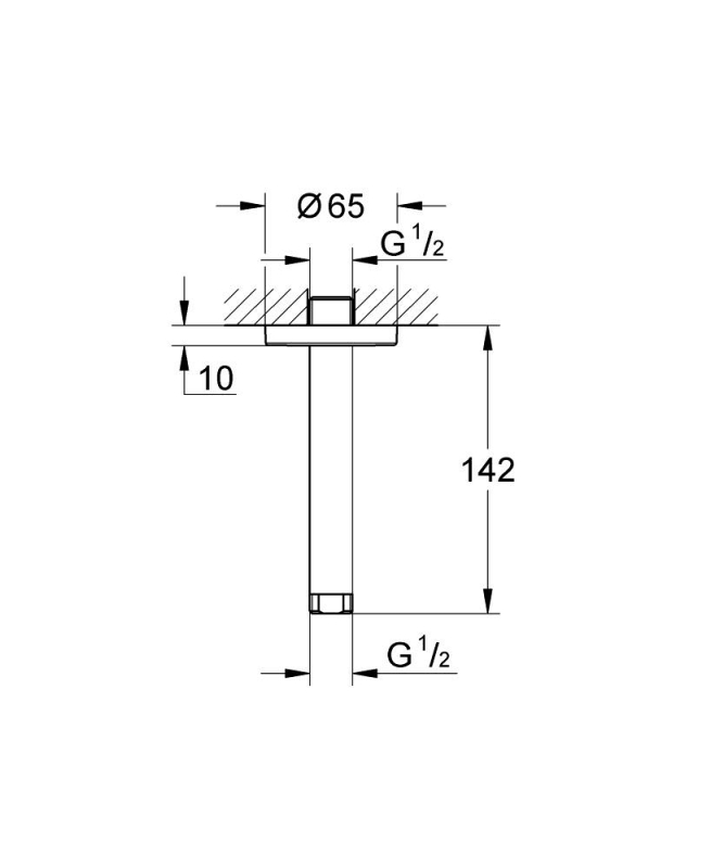 Grohe Rainshower Duş Başlığı Dirseği 142 Mm - 28724000 - 3