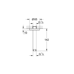 Grohe Rainshower Duş Başlığı Dirseği 142 Mm - 28724000 - 2