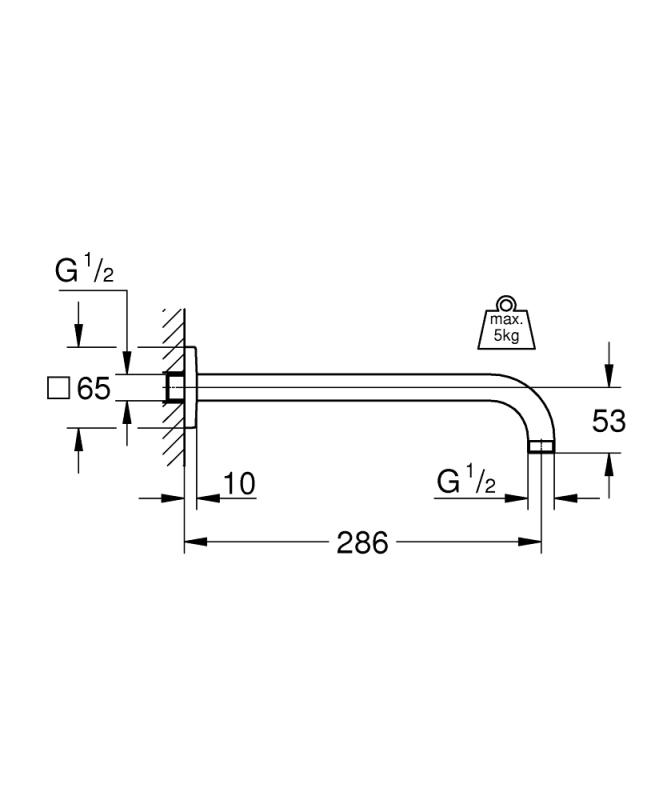Grohe Rainshower Duş Başlığı Kolu 275 Mm - 27488000 - 3