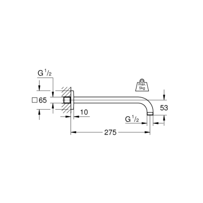 Grohe Rainshower Duş Başlığı Kolu 275 Mm - 27488000 - 2