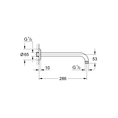 Grohe Rainshower Duş Başlığı Kolu 286 Mm - 28576000 - 2