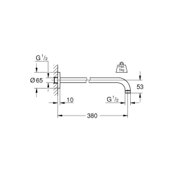 Grohe Rainshower Duş Başlığı Kolu 380 Mm - 28361000 - 2