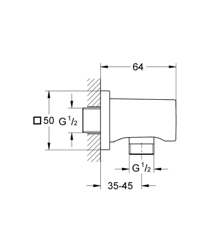 Grohe Rainshower Duş Çıkış Dirseği 1/2" - 27076000 - 5