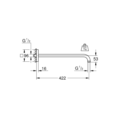 Grohe Rainshower Duş Kolu 422 Mm - 26145000 - 2