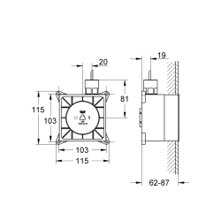 Grohe Rainshower F-Series Ses Sistemi İçin İç Gövde Seti - 29073000 - 2