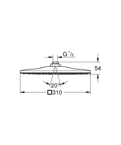 Grohe Rainshower Mono 310 Cube Tepe Duşu 1 Akışlı - 26568000 - 3