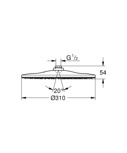 Grohe Rainshower Mono 310 Tepe Duşu 1 Akışlı - 26562000 - 3