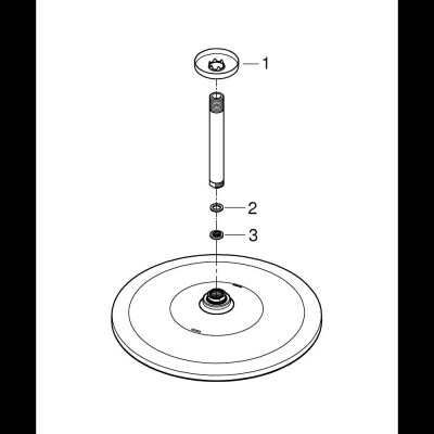 Grohe Rainshower Mono 310 Tepe Duşu Seti, 31 cm, Fırçalı Bakır - 26560DL0 - 2