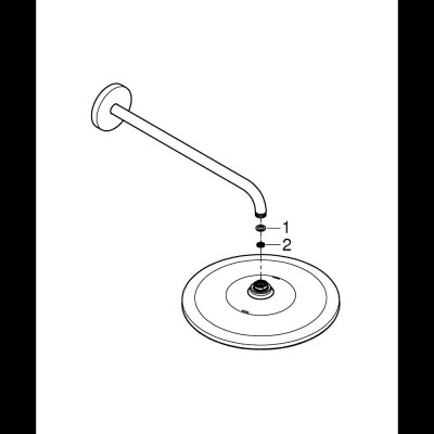 Grohe Rainshower Mono 310 Tepe Duşu Seti, 31 cm, Sert Grafit - 26558A00 - 2