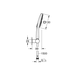 Grohe Rainshower Smartactive 130 Cube Duşu Seti 3 Akışlı - 26588Ls0 - 2