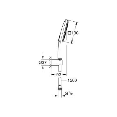 Grohe Rainshower Smartactive 130 Cube Duşu Seti 3 Akışlı - 26589Ls0 - 2