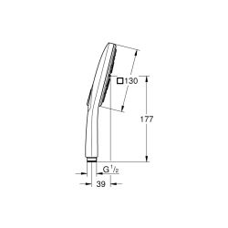 Grohe Rainshower Smartactive 130 Cube El Duşu 3 Akışlı - 26582000 - 2