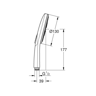 Grohe Rainshower SmartActive 130 El duşu 3 akışlı (22127KF0) - 6