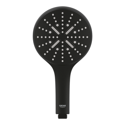 Grohe El Duşu 3 Akışlı 13 cm SmartActive Mat Siyah - 22127KF0 - 1