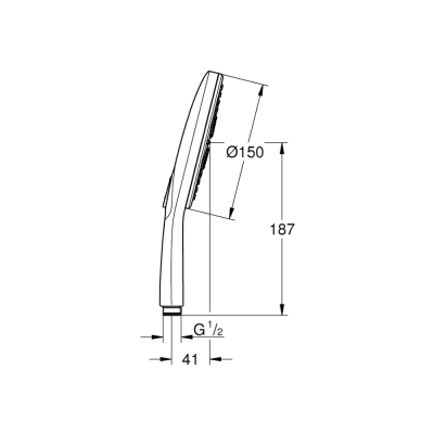 Grohe Rainshower Smartactive 150 El Duşu 3 Akışlı - 26554Ls0 - 2