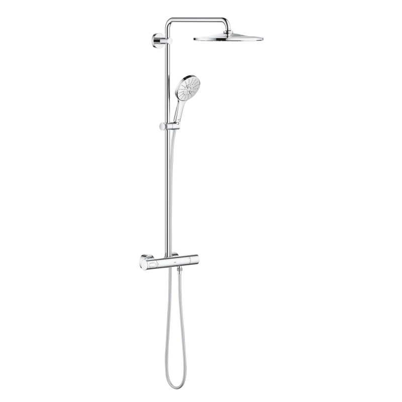 Grohe Rainshower Smartactive 310 Duvara Monte Termostatik Bataryalı Duş Sistemi - 26648000 - 2