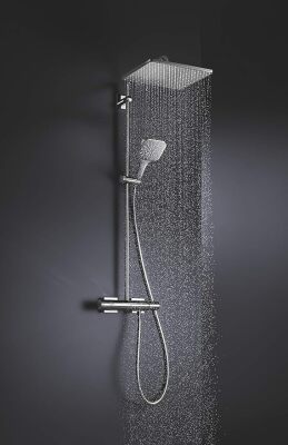 Grohe Rainshower SmartActive 310 Duvara monte termostatik bataryalı duş sistemi - 26649000 - 3