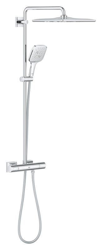 Grohe Rainshower Smartactive 310 Duvara Monte Termostatik Bataryalı Duş Sistemi - 26652000 - GROHE