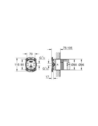 Grohe Rainshower Universal Giriş Kutusu, 1/2 - 26483000 - 5