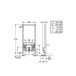 Grohe Rapid Sl Bide İçin Gömme Rezervuar, 1.13 M Montaj Yüksekliği - 38581001 - 2