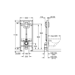 Grohe Rapid Sl Gömme Rezervuar Yıkama Valfi, 1. 13 Mo - 38519001 - 3