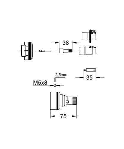 Grohe Rapido T Uzatma-Seti 27,5 Mm - 47780000 - 3