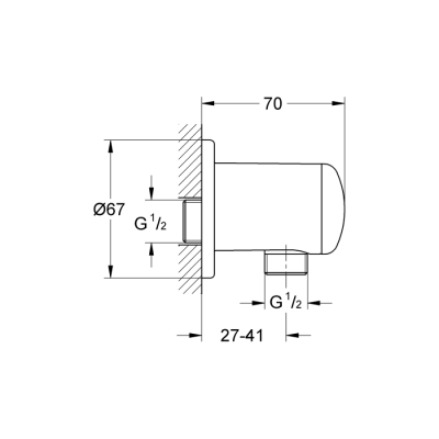 Grohe Relexa Askılı Duş Çıkış Dirseği - 28671000 - 2