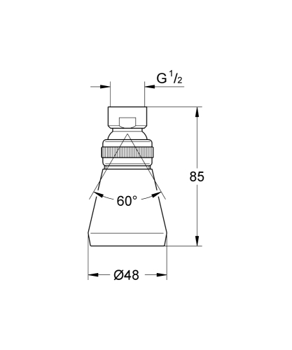 Grohe Relexa Plus 50 Tepe Duşu 1 Akışlı - 28094000 - 3