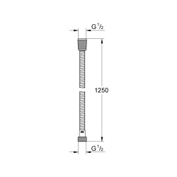 Grohe Relexaflex Metal Longlife Metal Duş Hortumu 1250 - 28142000 - 2