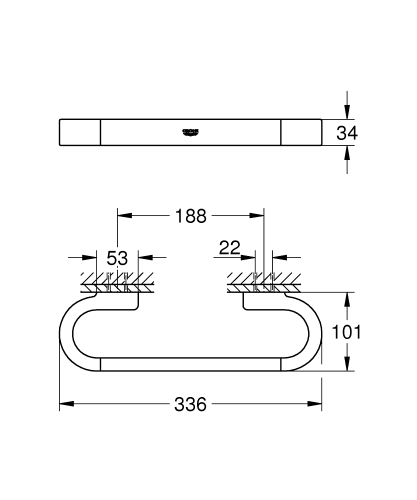 Grohe Selection Banyo Tutamağı - 41064Al0 - 4