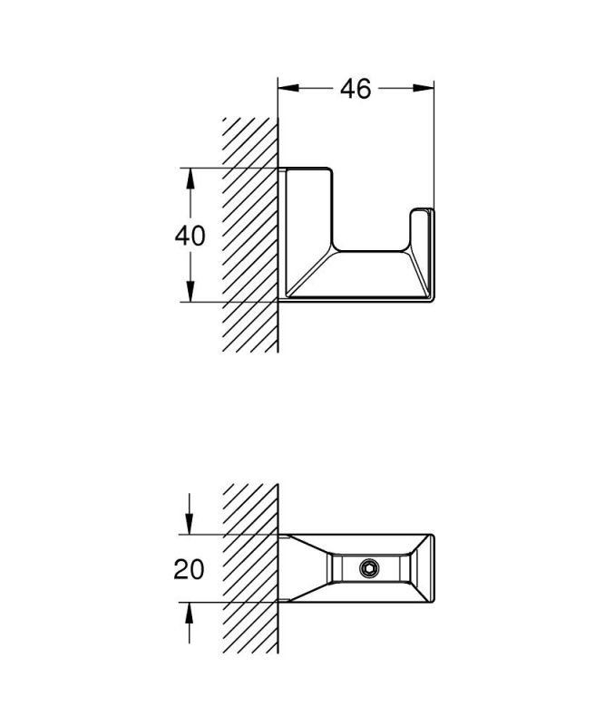 Grohe Selection Cube Havlu/Bornoz Askılığı - 40782000 - 3