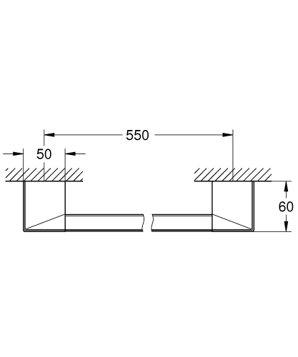Grohe Selection Cube Tutamak/Havluluk - 40807000 - 3