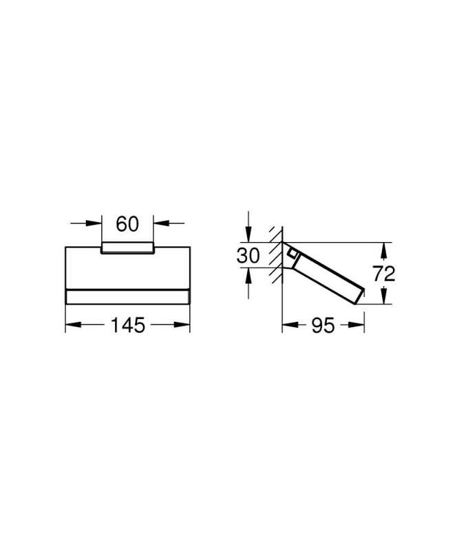 Grohe Selection Cube Tuvalet Kağıtlığı - 40781000 - 3