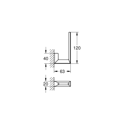 Grohe Selection Cube Yedek Tuvalet Kağıtlığı - 40784000 - 2