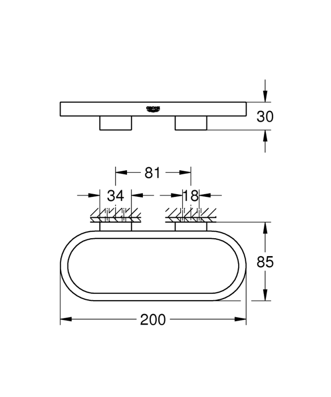 Grohe Selection Halka Havluluk - 41035Gl0 - 4