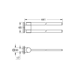 Grohe Selection Havlu Tutacağı, Dönebilir - 41063Gn0 - 2