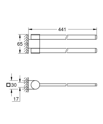 Grohe Selection Havlu tutacağı, dönebilir - 41219KF0 - 4
