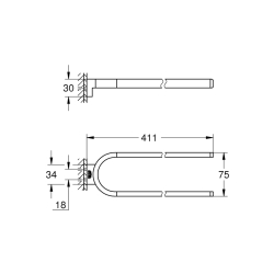 Grohe Selection Havlu Tutacağı, Sabit - 41059000 - 2