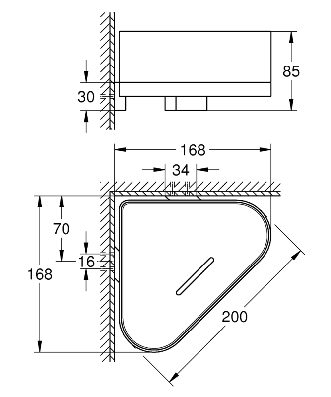 Grohe Selection Köşe Duş Rafı - 41038Gn0 - 4