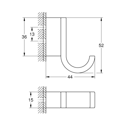 Grohe Selection Tekli Havlu Askısı - 41039000 - 2