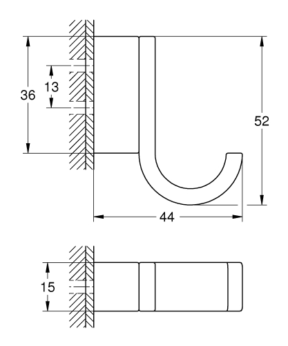 Grohe Selection Tekli Havlu Askısı - 41039Al0 - 4