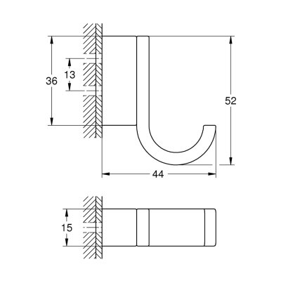Grohe Selection Tekli Havlu Askısı Mat Siyah - 3